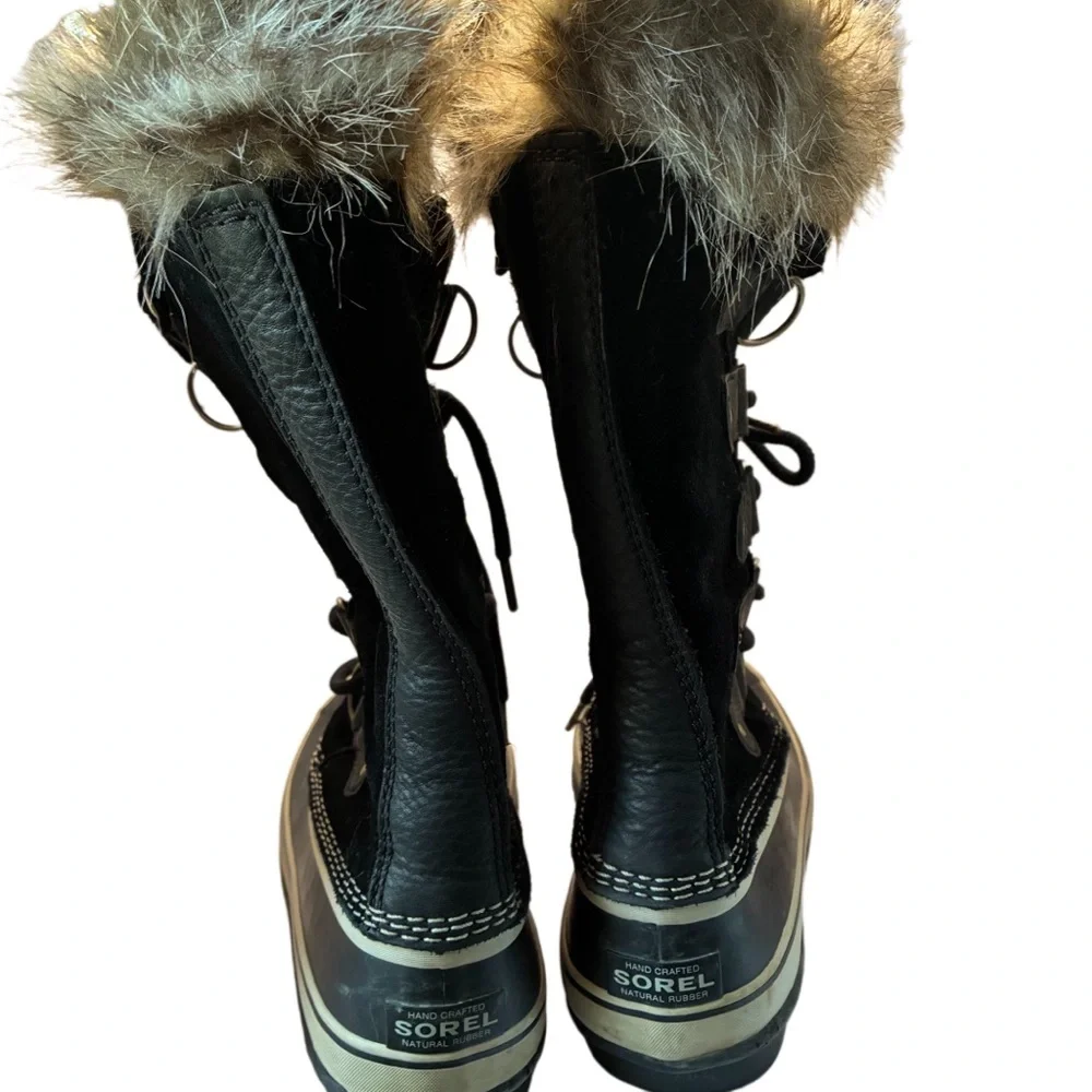 SOREL Women's Joan of Arctic Waterproof Winter Boots in black/quarry Size 10